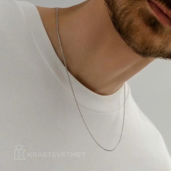 Цепь из серебра 925, плетение «Панцирь»